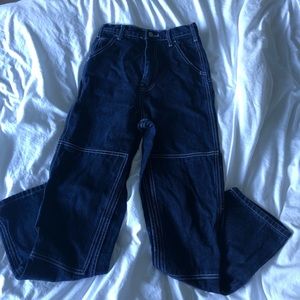 brandy Ariana dark wash painter pants